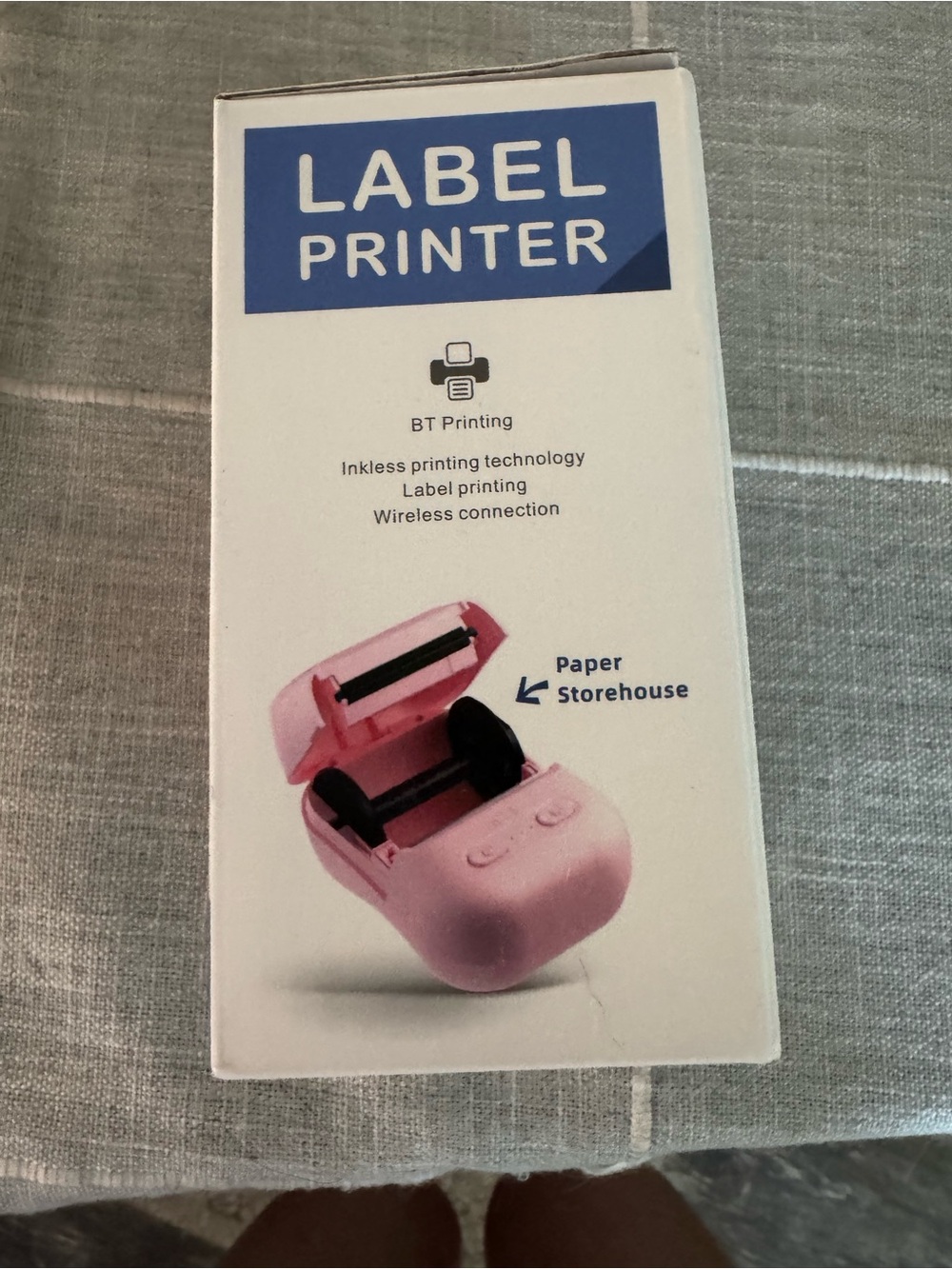 Compact Pink Label Printer - Inkless Thermal - Picture 2 of 4